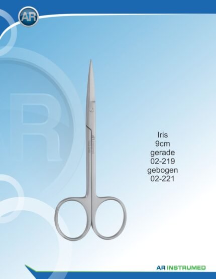 AR INSTRUMED Iris Scissors Curved 9 cm Surgical Instrument