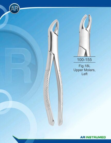 Extracting Forceps American Pattern Fig.18L Upper Molars Left Pakistan dental extraction instrument stainless steel forceps with ergonomic handle for professional dental instruments and dental supplies.