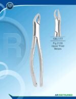 Extracting Forceps American Pattern Fig.210S Upper Third Molars Gold Pakistan dental extraction instrument stainless steel gold coated forceps with ergonomic handle for professional dental instruments and dental supplies.