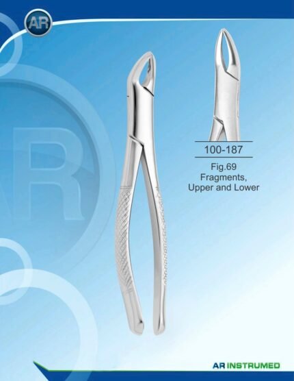 AR INSTRUMED Extracting Forceps American Pattern Fig.69 upper and lower fragments stainless steel dental instrument Pakistan polished finish ergonomic non slip handle dental forceps for clinics hospitals and laboratories in Pakistan