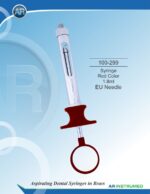 AR INSTRUMED dental aspirating syringe blue 1.8ml EU needle stainless steel dual ring grip anesthetic delivery instrument Pakistan dental supplies