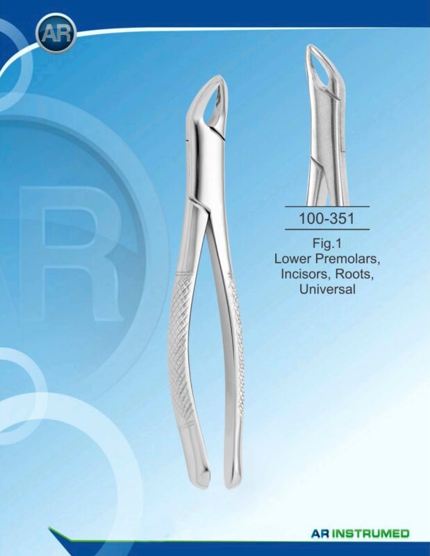Extracting Forceps American Pattern Fig.1 Lower Premolars Incisors Roots Universal Children Pakistan dental extraction instrument stainless steel pediatric forceps with ergonomic handle for professional dental instruments and dental supplies.