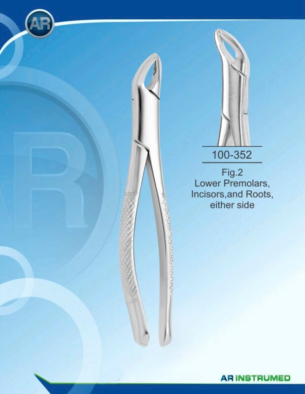 Extracting Forceps American Pattern Fig.2 Lower Premolars Incisors and Roots Either Side Children Pakistan dental extraction instrument stainless steel pediatric forceps with ergonomic handle for professional dental instruments and dental supplies.