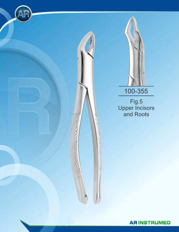 Extracting Forceps American Pattern Fig.5 Upper Incisors and Roots Children Pakistan gold-coated stainless steel pediatric dental extraction forceps for professional dental instruments and dental supplies.