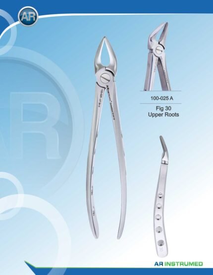 Extracting Forceps Fig.30 Upper Roots 16.5cm Pakistan dental extraction instrument stainless steel root forceps with ergonomic handle for professional dental instruments and dental supplies.