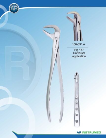 Extracting Forceps Fig.167 Universal Application Pakistan dental extraction instrument stainless steel forceps with ergonomic handle for professional dental instruments and dental supplies.