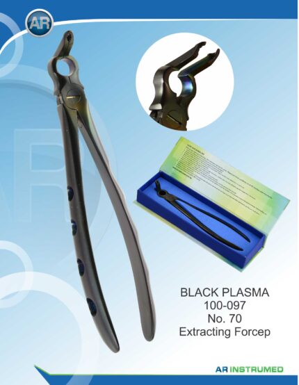 AR INSTRUMED Extracting Forceps for removing fragments 170mm black AISI 420 stainless steel dental instrument Pakistan corrosion resistant finish ergonomic non slip handle dental forceps for clinics hospitals and laboratories in Pakistan