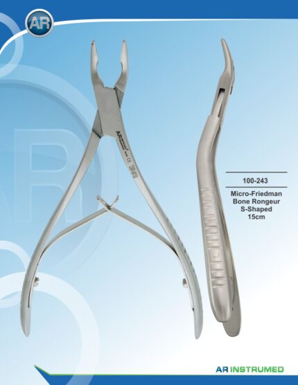 AR INSTRUMED Dental Micro-Friedman Bone Rongeur Forcep with Anti-Slip Knurled Handle