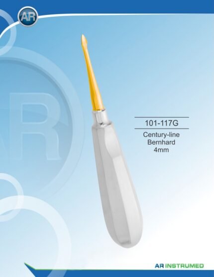AR INSTRUMED Root Elevator Century Line Bernhard 4mm Gold dental instrument Pakistan gold coated root elevator ergonomic handle professional dental extraction instrument Pakistan