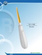 Root Elevators Elevator 4mm Gold Pakistan dental extraction instrument gold coated root elevator stainless steel 4mm tip ergonomic handle professional dental instruments Pakistan dental supplies.