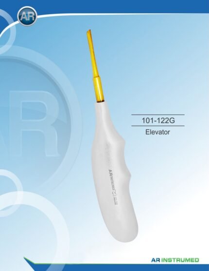 AR INSTRUMED Root Elevator Gold dental instrument Pakistan gold coated root elevator ergonomic handle professional dental extraction instrument Pakistan