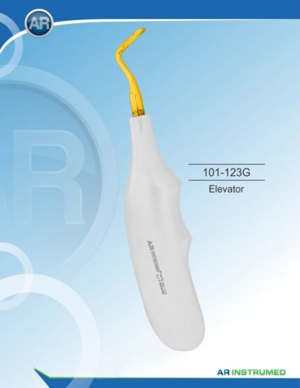 AR INSTRUMED Root Elevator Gold dental instrument Pakistan gold coated root elevator ergonomic handle professional dental extraction instrument Pakistan