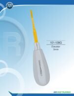 Root Elevators Elevator 3mm Gold Pakistan dental extraction instrument gold coated root elevator stainless steel 3mm tip ergonomic handle professional dental instruments Pakistan dental supplies.