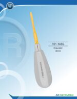 Root Elevators Elevator 4mm Gold Pakistan dental extraction instrument gold coated root elevator stainless steel 4mm tip ergonomic handle professional dental instruments Pakistan dental supplies.