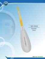 Root Elevator 3mm Gold titanium nitride coated stainless steel dental instrument Pakistan precision 3mm root elevator ergonomic non slip handle atraumatic tooth extraction oral surgery instrument for dental clinics hospitals implant practices and laboratories in Pakistan