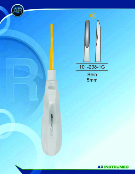 AR INSTRUMED Root Elevator Bein 5mm Gold dental instrument Pakistan gold coated root elevator ergonomic handle professional dental extraction instrument Pakistan