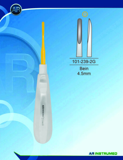 AR INSTRUMED Root Elevator Bein 4.5mm Gold dental instrument Pakistan gold coated root elevator ergonomic handle professional dental extraction instrument Pakistan