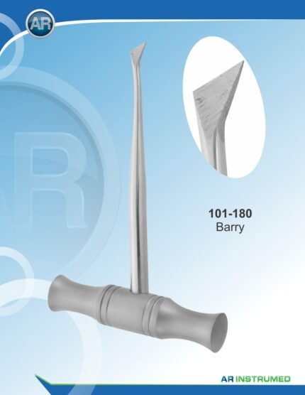 AR INSTRUMED Dental Berry Root Elevator 10mm Sharp Left Curved Tip, sharp left curved tip for precise tooth loosening, premium medical-grade stainless steel