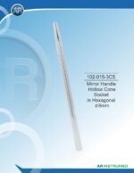 AR INSTRUMED mouth mirror handle hollow cone socket hexagonal Ø8mm premium medical grade stainless steel lightweight ergonomic dental diagnostic instrument Pakistan.