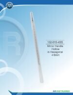 AR INSTRUMED mouth mirror handle hollow hexagonal Ø8mm premium medical grade stainless steel universal screw thread lightweight ergonomic dental diagnostic instrument Pakistan.