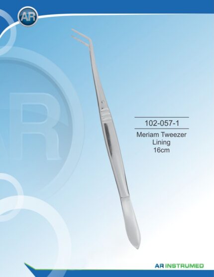 AR INSTRUMED dental meriam tweezers lining 16cm stainless steel serrated curved beak non slip handle dental instrument Pakistan dental supplies
