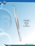 AR INSTRUMED Meriam tweezer 16cm serrated non magnetic Pakistan premium stainless steel dental handling instrument angled serrated tips dental instruments Pakistan wholesale