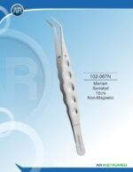 AR INSTRUMED Meriam tweezer 16cm serrated non magnetic Pakistan premium stainless steel dental handling instrument precision angled serrated tips ergonomic handle dental instruments Pakistan wholesale