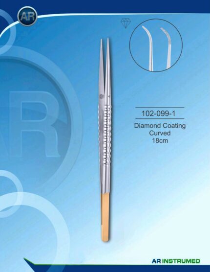 AR INSTRUMED Diamond Coated Curved 18 cm Dental Surgical Instrument