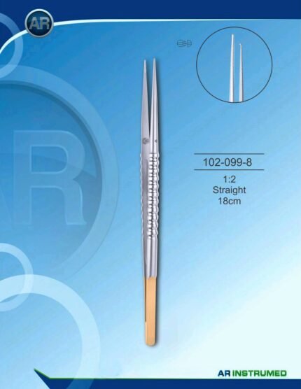 AR INSTRUMED 1:2 Straight Tweezer 18 cm Stainless Steel Surgical Tool