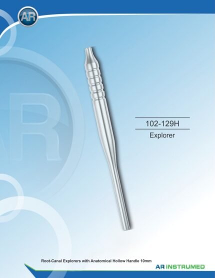 AR INSTRUMED Figure 8A dental explorer 10mm hollow handle Pakistan premium stainless steel dental diagnostic instrument posterior tooth examination caries detection dental instruments Pakistan wholesale