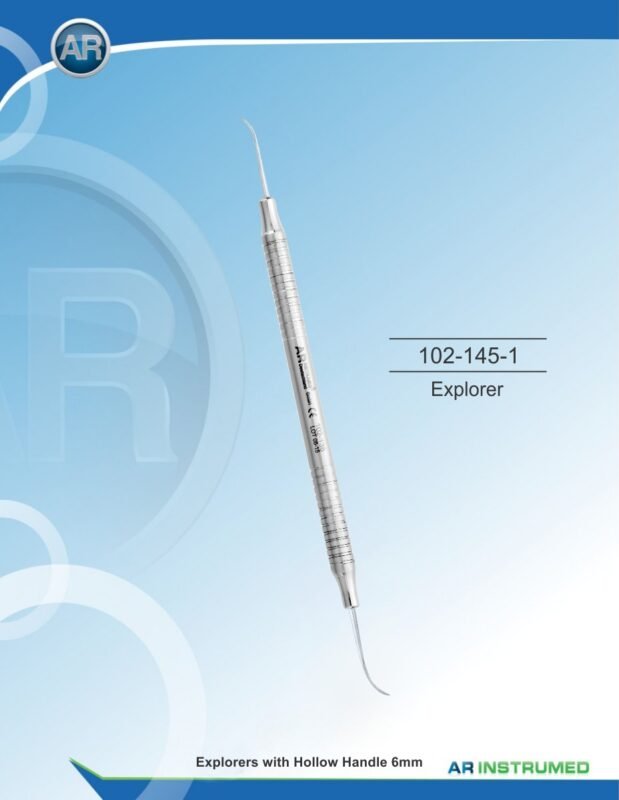 AR INSTRUMED Figure 3 dental explorer strong tip solid handle 6mm Pakistan premium stainless steel dental diagnostic instrument periodontal examination dental instruments Pakistan wholesale