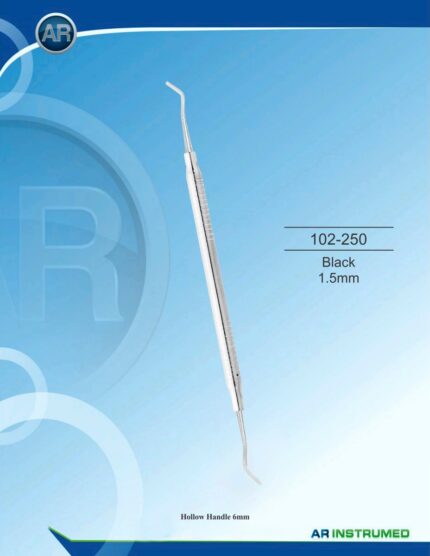 AR INSTRUMED Enamel Instrument Black 1.5mm Solid Handle 6mm