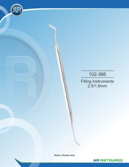 AR INSTRUMED Filling Instrument 1.6mm 2.5mm titanium plasma gold coated tips stainless steel dental restorative filling instrument hollow 6mm ergonomic handle composite amalgam placement instrument Pakistan dental supplier wholesale