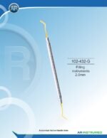 AR INSTRUMED Heidemann Spatula Filling Instrument 2.0mm titanium plasma gold coated tip stainless steel dental restorative instrument solid 6mm ergonomic handle composite placement instrument Pakistan dental supplier wholesale