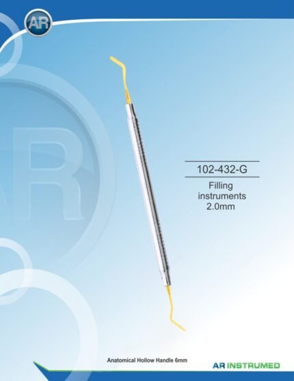 AR INSTRUMED Heidemann Spatula Filling Instrument 2.0mm titanium plasma gold coated tip stainless steel dental restorative instrument solid 6mm ergonomic handle composite placement instrument Pakistan dental supplier wholesale