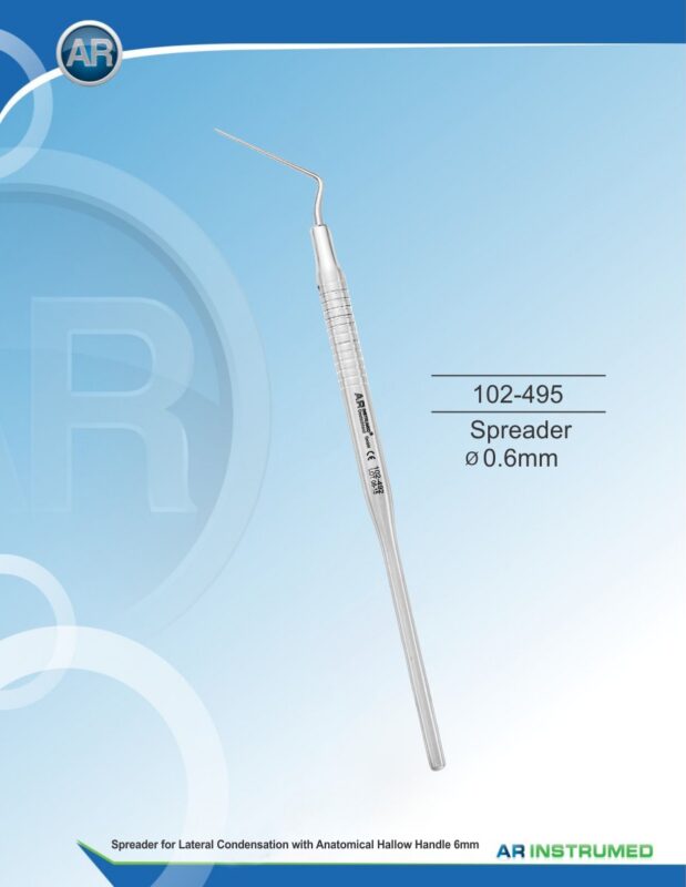 AR INSTRUMED spreader Ø0.6mm solid handle Ø6mm premium medical grade stainless steel endodontic instrument for root canal lateral condensation Pakistan.