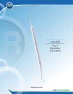 AR INSTRUMED Fig. 3 Burnisher 1.4mm 1.8mm stainless steel dental instrument solid 6mm handle polished finish restorative burnisher amalgam composite polishing Pakistan dental clinics hospitals dental supplier wholesale