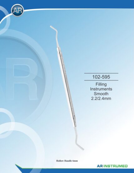 AR INSTRUMED Filling Instrument Smooth 2.2mm 2.4mm stainless steel dental restorative filling instrument solid 6mm ergonomic handle polished composite placement instrument Pakistan dental supplier wholesale
