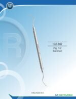 AR INSTRUMED Fig. 1/2 Barnhart Scaler solid handle 6mm stainless steel dental instrument polished finish precision working tips calculus removal ergonomic handle Pakistan dental clinics and hospitals