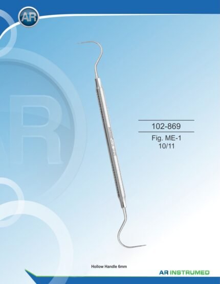 AR INSTRUMED Fig. ME 1 10/11 Scaler solid handle 6mm UK premium stainless steel dental scaler plaque removal instrument periodontal dental instrument UK