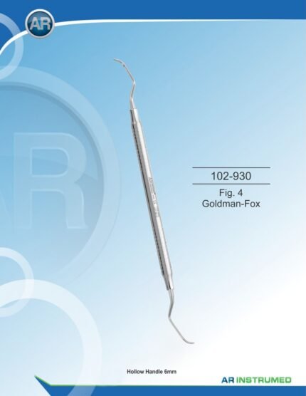 AR INSTRUMED Fig. 4 Goldman Fox Scaler Solid Handle 6mm Pakistan premium stainless steel dental scaler periodontal instrument plaque removal calculus removal ergonomic dental equipment Pakistan