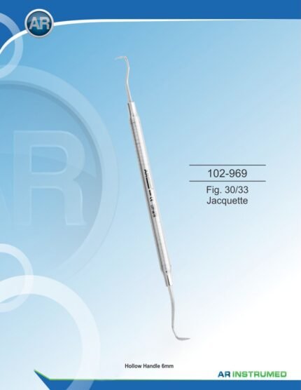 AR INSTRUMED Fig. 30/33 Jacquette Scaler solid handle 6mm Pakistan premium stainless steel dental scaler periodontal instrument plaque removal calculus removal dental instrument Pakistan