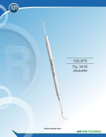 AR INSTRUMED Fig. 34/35 Jacquette Scaler Solid Handle 6mm Pakistan premium stainless steel dental scaler periodontal instrument plaque removal calculus removal ergonomic dental equipment Pakistan