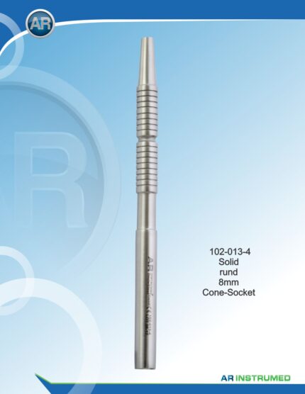 AR INSTRUMED mouth mirror handle round solid 6mm Cone Socket Pakistan premium stainless steel dental mirror handle textured non slip grip dental instruments Pakistan wholesale.
