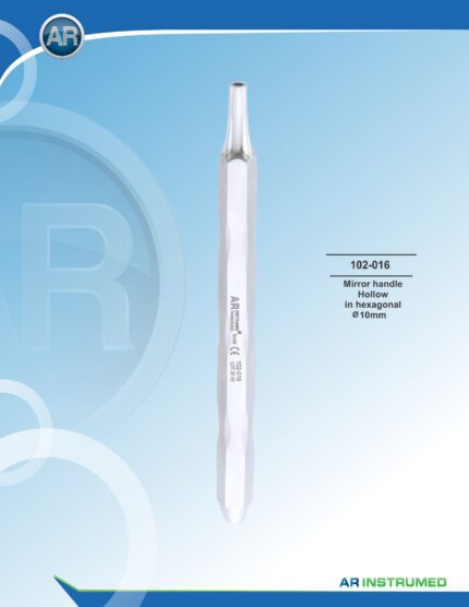 AR INSTRUMED mouth mirror handle hollow 10mm Pakistan premium stainless steel dental instrument handle universal screw thread textured grip dental instruments Pakistan wholesale