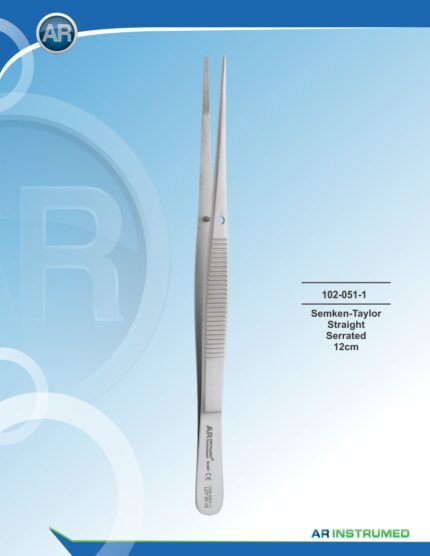 Dental Semken-Taylor Tweezers Straight Serrated 12 cm Precision Tool