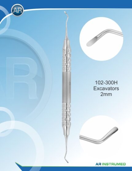 AR INSTRUMED Excavator 2.0mm Hollow Handle 10mm Dental Instrument