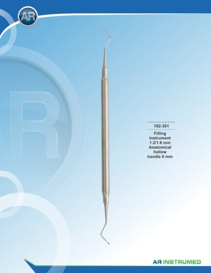 AR INSTRUMED Fig. 1 Burnisher 0.8mm 1mm stainless steel dental instrument solid 6mm handle polished finish restorative burnisher amalgam composite polishing Pakistan dental clinics hospitals dental supplier wholesale