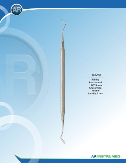 AR INSTRUMED Filling Instruments 2.5mm 1.6mm stainless steel dental instrument solid 6mm handle polished finish composite placement restorative dentistry Pakistan dental clinics hospitals dental supplier wholesale