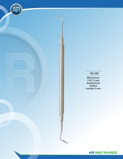 AR INSTRUMED Mortonson Burnisher 1.0mm 1.2mm stainless steel dental instrument solid 6mm handle polished finish composite amalgam burnisher restorative dentistry Pakistan dental clinics hospitals dental supplier wholesale